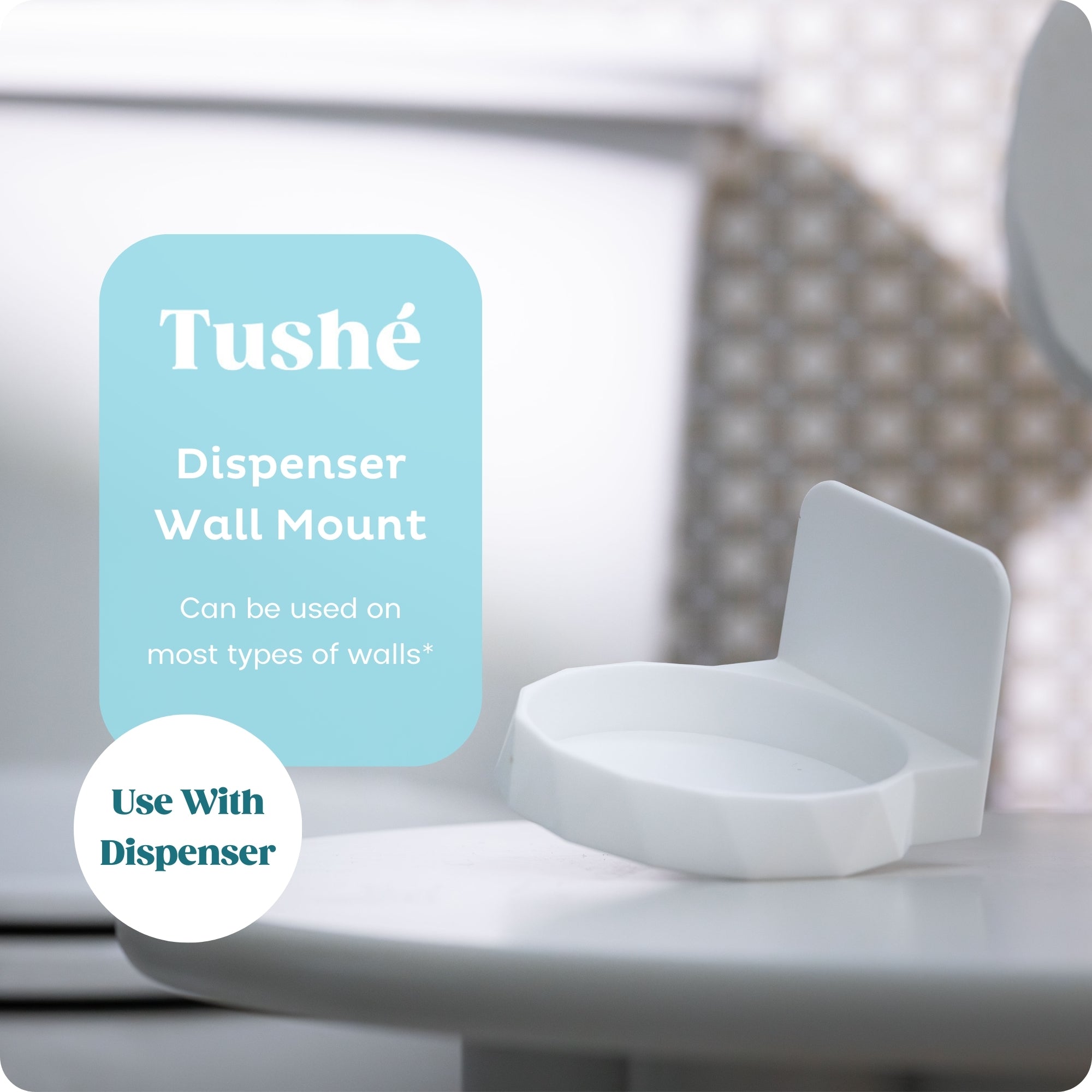 Wall mount for automatic touchless toilet paper foam dispenser. The product can be used with most types of walls but not recommended for certain types