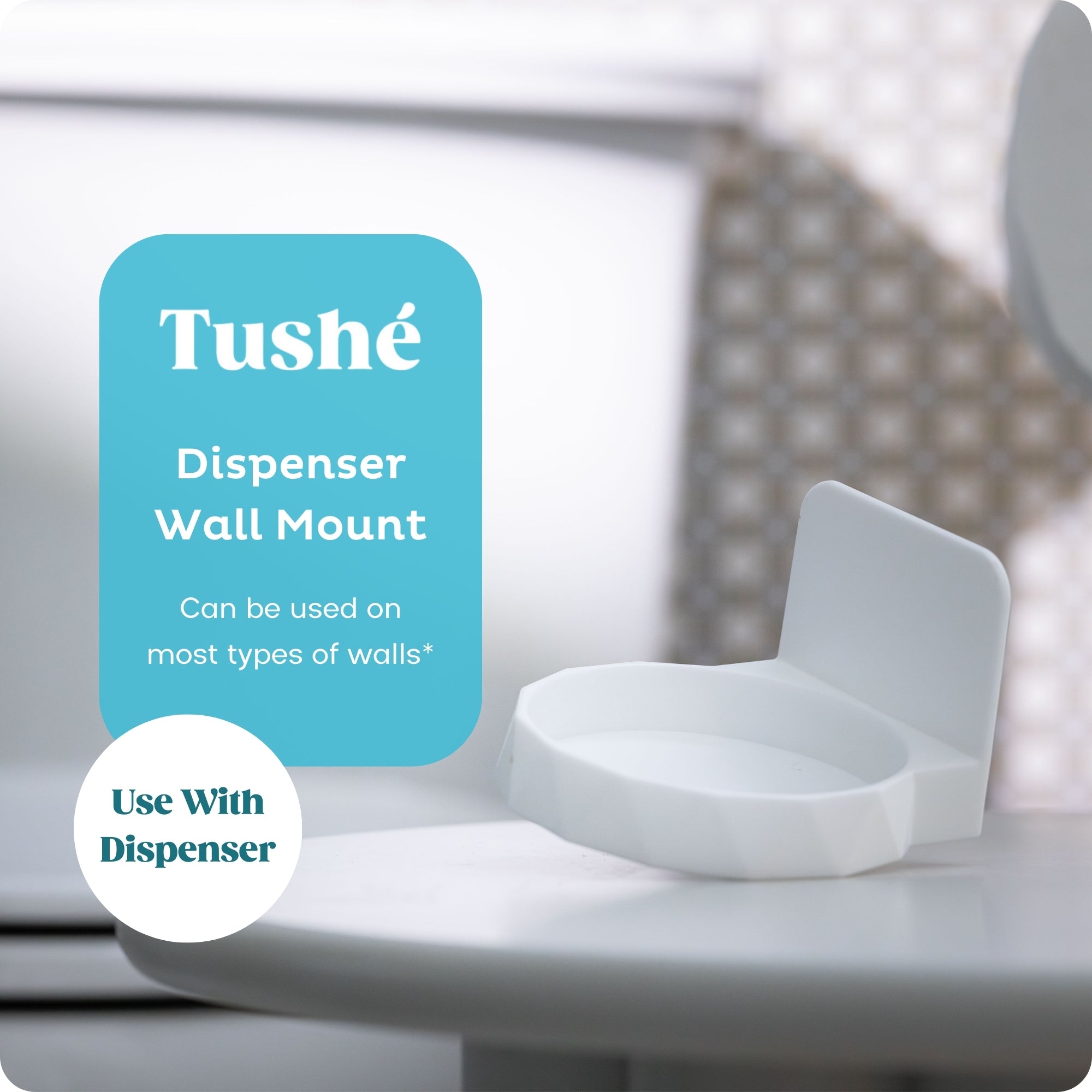 Wall mount for automatic touchless toilet paper foam dispenser. The product can be used with most types of walls but not recommended for certain types